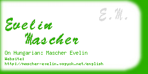 evelin mascher business card